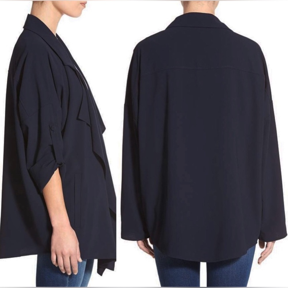 ASTR Drapey Roll-tab Sleeve Jacket